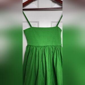 Zara Kelly Green Ribbed Mini Dress - Size M, Vibrant, Fun, Flirty, Feminine